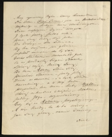 List od Kołysko Adama