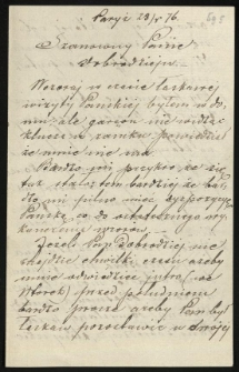 Listy od Łozińskiego Franciszka