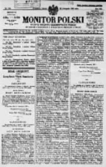 Monitor Polski. Dziennik Urzędowy Rzeczypospolitej Polskiej. 1929.11.16 R.12 nr264