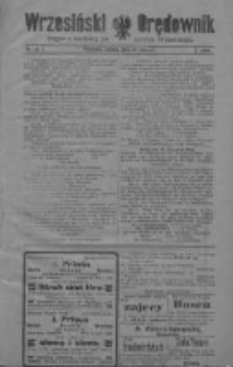 Wrzesiński Orędownik: organ urzędowy na powiat wrzesiński = Wreschener Stadt- und Kreisblatt: amtlicher Anzeiger für den Kreis Wreschen 1920.01.31 R.2 Nr14