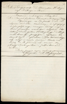 List Orpiszewskiego Ludwika do Towarzystwa Historyczno-Literackiego w Paryżu