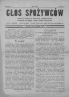 Głos Spożywc&oacute;w. 1920. Nr2