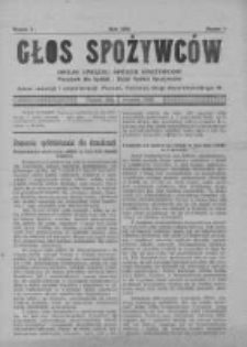 Głos Spożywc&oacute;w. 1920. Nr3