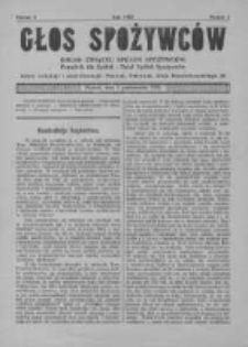 Głos Spożywc&oacute;w. 1920. Nr4