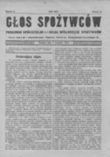 Głos Spożywc&oacute;w. 1923. Nr9