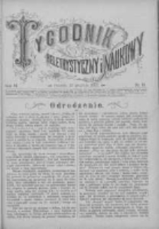 Tygodnik Beletrystyczny i Naukowy 1885.12.27 R.6 Nr13