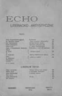 Echo Literacko-Artystyczne. 1913 R.2 nr3