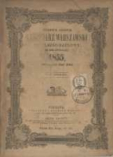 Józefa Unger Kalendarz Warszawski Popularno-Naukowy na rok zwyczajny 1855, który ma dni 365