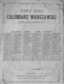 J&oacute;zefa Ungra Kalendarz Warszawski Popularno-Naukowy Illustrowany na rok zwyczajny 1865, kt&oacute;ry ma dni 365