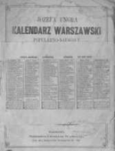 Józefa Ungra Kalendarz Warszawski Popularno-Naukowy Illustrowany na rok zwyczajny 1865, który ma dni 365