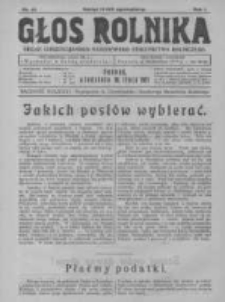 Głos Rolnika. Organ Chrześcijańsko-Narodowego Stronnictwa Rolniczego. R. I. 1921. Nr10