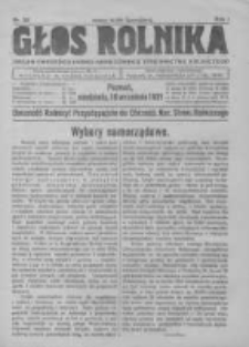 Głos Rolnika. Organ Chrześcijańsko-Narodowego Stronnitwa Rolniczego. R. I. 1921. Nr. 20