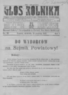 Głos Rolnika. Organ Chrześcijańsko-Narodowego Stronnitwa Rolniczego. R. I. 1921. Nr. 33