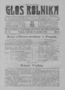 Głos Rolnika. Organ Chrześcijańsko-Narodowego Stronnictwa Rolniczego. R. I. 1921. Nr34