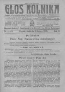 Głos Rolnika. Organ Chrześcijańsko-Narodowego Stronnictwa Rolniczego. R. II. 1922. Nr8