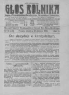 Głos Rolnika. Organ Chrześcijańsko-Narodowego Stronnictwa Rolniczego. R. II. 1922. Nr35