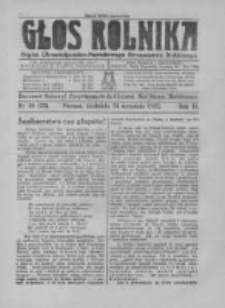 Głos Rolnika. Organ Chrześcijańsko-Narodowego Stronnictwa Rolniczego. R. II. 1922. Nr39