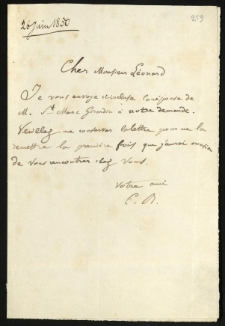 List od Roberta Cyprien