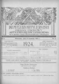 Przegląd Artyleryjski: organ fachowy artylerji i służby uzbrojenia 1924.04.15 R.2 Nr4