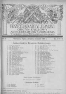 Przegląd Artyleryjski: organ fachowy artylerji i służby uzbrojenia 1924.07/09 R.2 Nr7/9