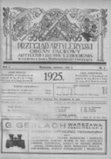 Przegląd Artyleryjski: organ fachowy artylerji i służby uzbrojenia 1925 czerwiec R.3 Nr6