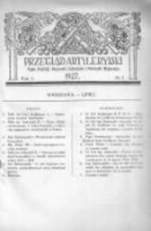 Przegląd Artyleryjski: organ artylerji, marynarki, uzbrojenia i przemysłu wojennego 1927 lipiec R.5 Nr7