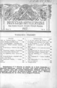 Przegląd Artyleryjski: organ artylerji, marynarki, uzbrojenia i przemysłu wojennego 1927 wrzesień R.5 Nr9