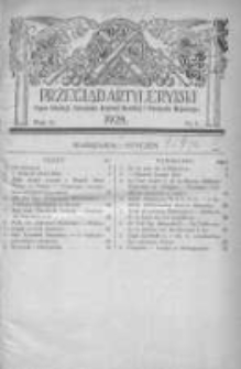 Przegląd Artyleryjski: organ artylerji, uzbrojenia, artylerji morskiej i przemysłu wojennego 1928 styczeń R.6 Nr1
