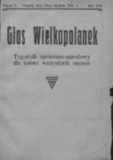 Głos Wielkopolanek: tygodnik społeczno-narodowy dla kobiet wszystkich stan&oacute;w 1924.01.13 R.17 Z.3