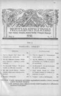 Przegląd Artyleryjski: organ artylerji, uzbrojenia, artylerji morskiej i przemysłu wojennego 1930 kwiecień R.8 T.10 Nr4