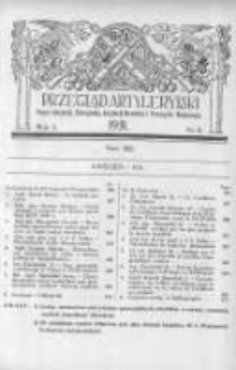 Przegląd Artyleryjski: organ artylerji, uzbrojenia, artylerji morskiej i przemysłu wojennego 1931 kwiecień R.9 T.12 Nr4