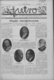 Jutro: organ Związku Weteran&oacute;w Powstań Narodowych R.P. 1914/19: tygodnik poświęcony aktualnym zagadnieniom polskim, oparty na ideologji niepodległościowej i powstańczej Polski Zachodniej 1936.11.08 R.1 Nr10