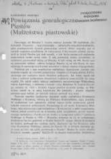 Powiązania genealogiczne Piastów (małżeństwa piastowskie)