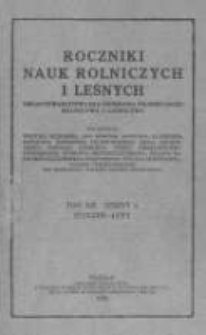 Roczniki Nauk Rolniczych i Leśnych. T. XIII. 1925. Zeszyt1