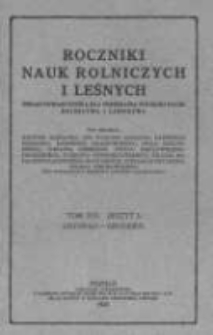 Roczniki Nauk Rolniczych i Leśnych. T. XIV. 1925. Zeszyt3