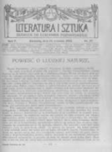 Literatura i Sztuka. Dodatek do Dziennika Poznańskiego. 1913 R.5 nr37