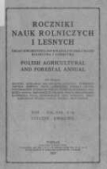 Roczniki Nauk Rolniczych i Leśnych. T. XVII. 1927. Zeszyt1-2