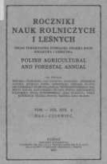 Roczniki Nauk Rolniczych i Leśnych. T. XVII. 1927. Zeszyt3
