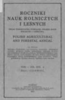 Roczniki Nauk Rolniczych i Leśnych. T. XVII. 1927. Zeszyt3