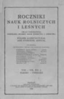 Roczniki Nauk Rolniczych i Leśnych. T. XXI. 1929. Zeszyt2