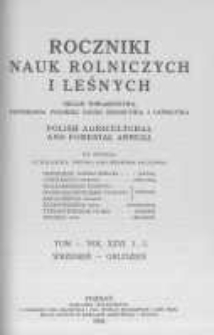 Roczniki Nauk Rolniczych i Leśnych. T. XXVI. 1931. Zeszyt2-3