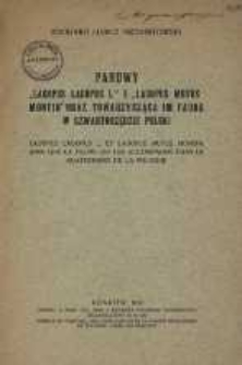 Pardwy "Lagopus lagopus L." i "Lagopus mutus Montin" oraz towarzysząca im fauna w czwartorzędzie Polski