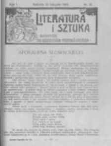 Literatura i Sztuka. Dodatek do Dziennika Poznańskiego. 1909 R.1 nr35