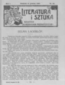 Literatura i Sztuka. Dodatek do Dziennika Poznańskiego. 1909 R.1 nr38