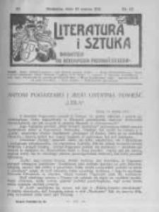 Literatura i Sztuka. Dodatek do Dziennika Poznańskiego. 1911 R.3 nr12