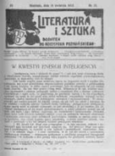 Literatura i Sztuka. Dodatek do Dziennika Poznańskiego. 1912 R.4 nr15