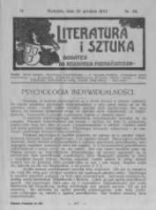 Literatura i Sztuka. Dodatek do Dziennika Poznańskiego. 1912 R.4 nr52
