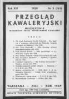 Przegląd Kawaleryjski 1939 maj R.16 Nr5(163)
