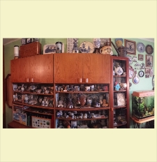 Kolekcja wiatrak&oacute;w w mieszkaniu ; Collection of windmills stored at home