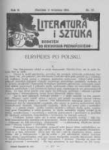 Literatura i Sztuka. Dodatek do Dziennika Poznańskiego. 1910 R.2 nr37